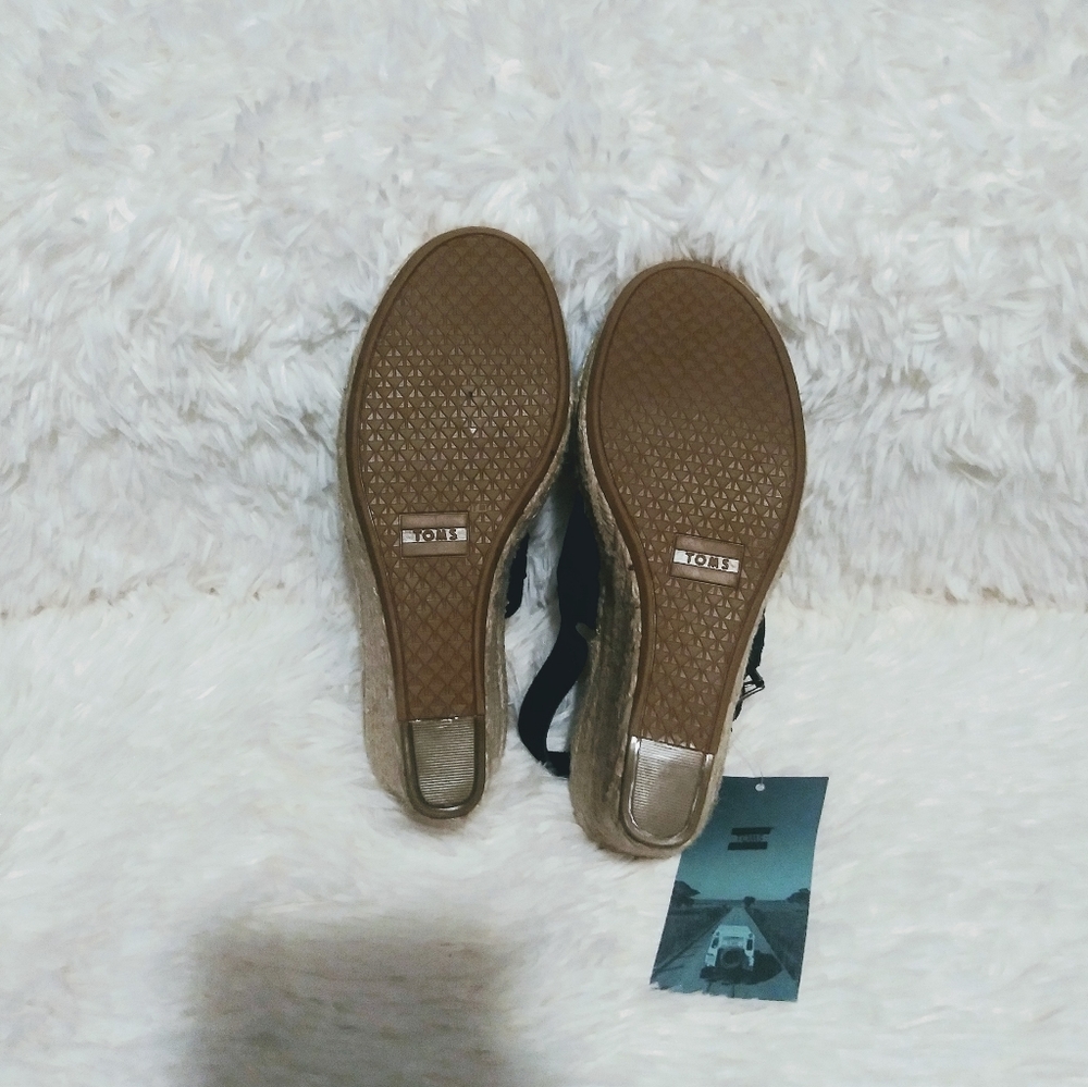 2×$40 TOMS Monica Suede Rope wedge Sandals - Picture 9 of 9